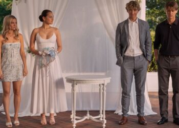 Rain Spencer, Lola Tung, Gavin Casalegno and Christopher Briney in 'The Summer I Turned Pretty.'