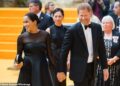 Meghan's love for the limelight following her previous life on TV sparked an unshakable identity crisis for the Sussexes. Pictured: Harry and Meghan attend 'The Lion King' European Premiere at Leicester Square in July 2019
