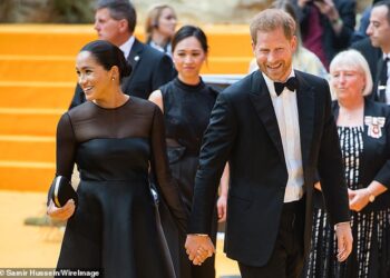 Meghan's love for the limelight following her previous life on TV sparked an unshakable identity crisis for the Sussexes. Pictured: Harry and Meghan attend 'The Lion King' European Premiere at Leicester Square in July 2019