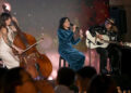 Tyler Da Silva / Shutterstock Anna Ruddick, Fefe Dobson, and Dan Kanter perform at the 2025 Artists for Peace and Justice Gala