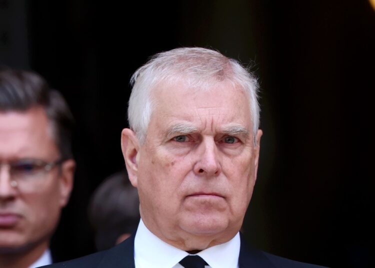 Is this an olive branch? Prince Andrew joins the rest of the royal family at the Duchess of Kent's funeral