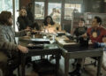 Peacemaker Season 1's main cast of protagonists meeting together at hideout.