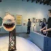 Museum visitor Daniel Stoffler tries his hand operating a replica of the mechanical shark from Jaws