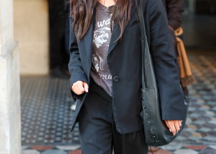 Jenna Ortega was spotted in Paris wearing the studded bag trend from Hammitt