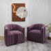 Annelotte Velvet Swivel Barrel Chair