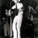 Hank Williams is shown performing in Nashville at the Grand Ole Opry, circa 1950.