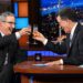 The Late Show with Stephen Colbert and guest John Oliver during Tuesday’s September 2, 2025 show
