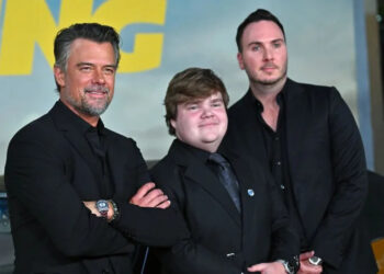 Josh Duhamel, Jeremy Ray Taylor and director Allan Ungar, from left to right, attend the Los Angeles premiere of "London Calling" on Monday. Photo by Chris Chew/UPI
