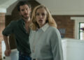 Andrew Garfield, left, and Julia Roberts in a scene from "After the Hunt."