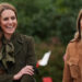 WINDSOR, ENGLAND - SEPTEMBER 18: U.S. First Lady Melania Trump (R) and Catherine, Princess of Wales (L) meet members of the Scouts' Squirrels programme as they tour the grounds of Frogmore Cottage, during the State visit by the President of the United States of America and U.S. First Lady Melania Trump, on September 18, 2025 in Windsor, England. (Photo by Yui Mok - WPA Pool/Getty Images)
