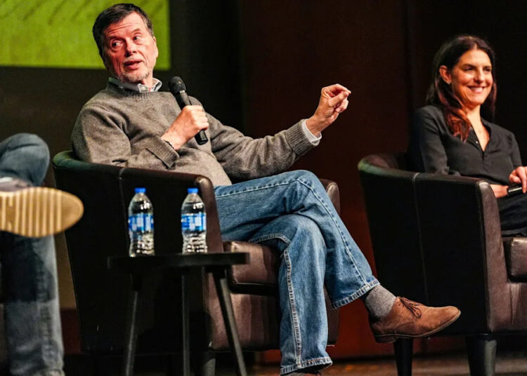 Documentary maker Ken Burns spoke to a Wayne State University crowd about his new PBS series, "The American Revolution," on Sept. 26, 2025.