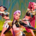 Zoey, Rumi and Mira perform onstage in