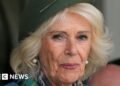 King arrives but ill Queen Camilla misses Duchess of Kent's funeral