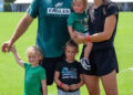 Kylie Kelce/Instagram Jason and Kylie Kelce, with their three oldest children.