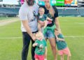 Kylie and Jason Kelce with daughters