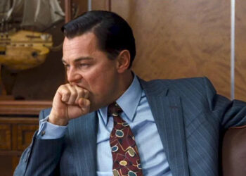 Leonardo DiCaprio in The Wolf of Wall Street.