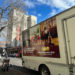 A Warner Bros. van sits in front of the Bob Hope Theatre in downtown Stockton on Monday, Feb. 5, 2024.