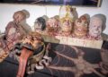Clay models of severed heads