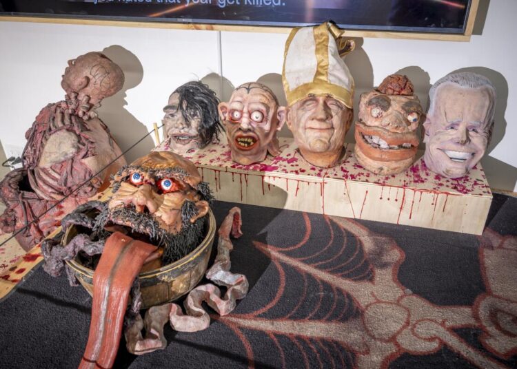 Clay models of severed heads