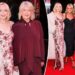 Lindsay Lohan and Martha Stewart twin in burgundy at NYFW