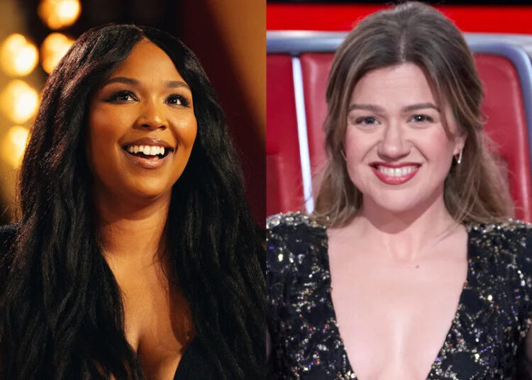 A split featuring Lizzo and Kelly Clarkson.
