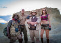 kevin hart as franklin finbar, dwayne johnson as dr smolder bravestone, jack black as professor sheldon oberon, karen gillan as ruby roundhouse, jumanji the next level