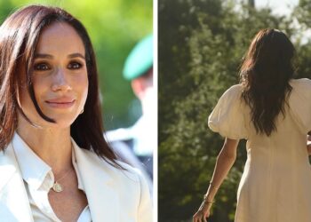 Meghan Markle Rewears Dreamy Puff-Sleeve Dress at House