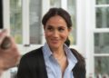 Meghan Markle Smiles at Netflix Camera