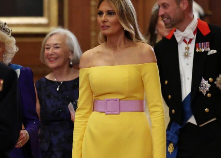 Melania Trump's 'optical illusion' dress at banquet sparks debate | Royal | News