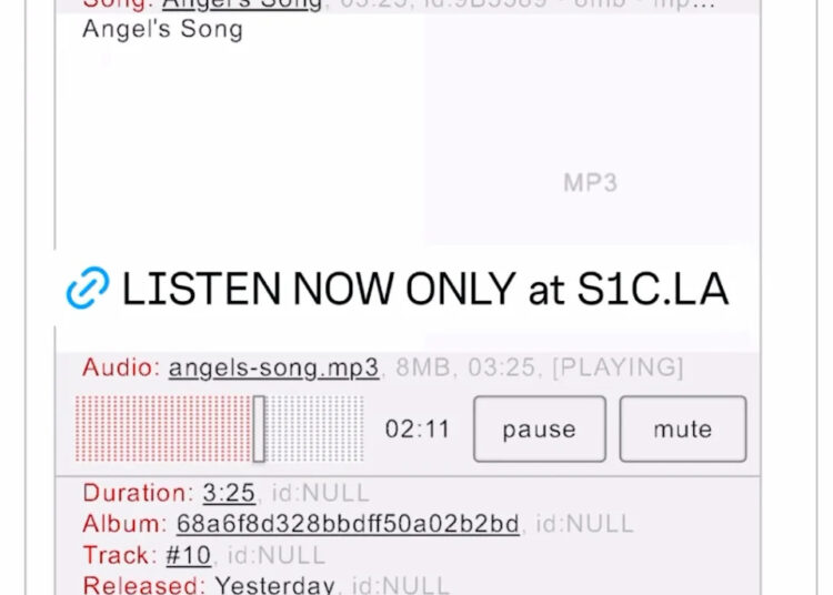 Screenshot of a music release announcement by Miguel for