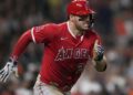 Mike Trout scratched from Angels' lineup with skin infection on left arm