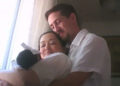 Courtesy Victoria Yost Victoria Yost, her partner and their newborn
