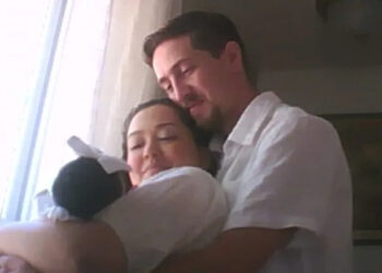 Courtesy Victoria Yost Victoria Yost, her partner and their newborn