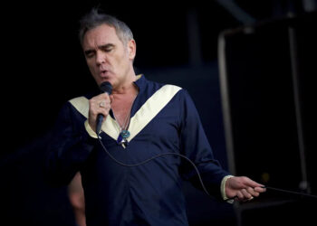Morrissey performs at the Firefly Music Festival in Dover, Delaware on June 19, 2015.