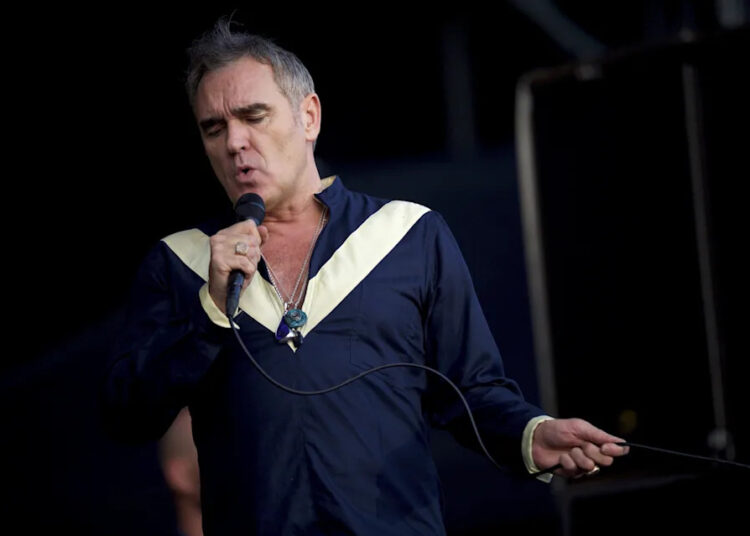 Morrissey performs at the Firefly Music Festival in Dover, Delaware on June 19, 2015.
