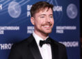 MrBeast arrives at the 11th Annual Breakthrough Prize Ceremony 2025