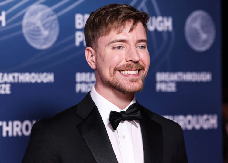 MrBeast arrives at the 11th Annual Breakthrough Prize Ceremony 2025