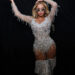 Beyoncé stuns in glittering ensemble created by Brazilian brand PatBo during Renaissance tour.