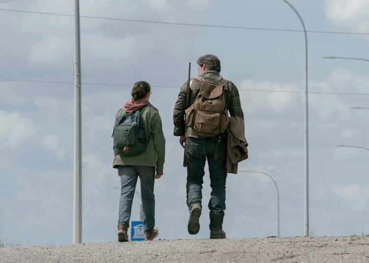 Bella Ramsey as Ellie and Pedro Pascal as Joel in The Last of Us.