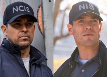 Side-by-side pictures of Wilmer Valderrama on NCIS and Austin Stowell on NCIS: Origins.