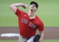 Walker Buehler of Boston Red Sox throws pitch from right hand
