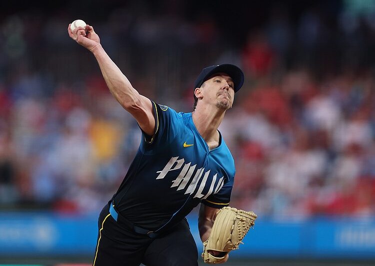 Sep 12, 2025; Philadelphia, Pennsylvania, USA; Philadelphia Phillies pitcher Walker Buehler (31) throws a pitch against the Kansas City Royals during the first inning at Citizens Bank Park. Mandatory Credit: Bill Streicher-Imagn Images