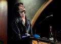 Sombr performs onstage at the Municipal Auditorium in Nashville on Sept. 24.
