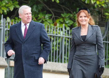 Prince Andrew and Sarah Ferguson at The Thanksgiving Service for King Constantine of Greece