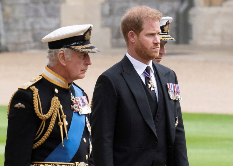 Prince Harry arrives at Clarence House for first meeting with King Charles in more than 19 months
