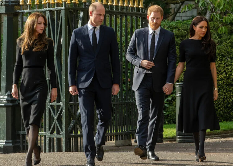 Kate Middleton, Prince William, Prince Harry, and Meghan Markle