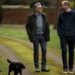 Eugene Levy and Prince William walk around Windsor with the Wales's dog, Orla