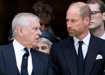 LONDON, UNITED KINGDOM - SEPTEMBER 16: (EMBARGOED FOR PUBLICATION IN UK NEWSPAPERS UNTIL 24 HOURS AFTER CREATE DATE AND TIME) Prince Andrew, Duke of York and Prince William, Prince of Wales attend Katharine, Duchess of Kent's Requiem Mass service at Westminster Cathedral on September 16, 2025 in London, England. Katharine, Duchess of Kent was married to Prince Edward, Duke of Kent, a first cousin of Queen Elizabeth II. She died on September 4 at the age of 92 at Kensington Palace surrounded by her family. Having converted to Catholicism in 1994, her funeral takes place at Westminster Cathedral and is the first Catholic funeral to be held for a member of the royal family in modern British history. Her Royal Highness will be laid to rest at the Royal Burial Ground at Frogmore, Windsor. (Photo by Max Mumby/Indigo/Getty Images)