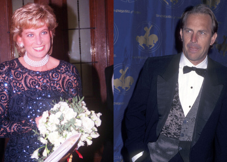 Princess Diana and Kevin Costner in 1996