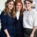 Princesses Beatrice and Eugenie have been left in a 'very difficult' position over their upcoming Christmas plans, a royal author has claimed. Pictured, the sisters with their mother, Sarah Ferguson, in London in April 2025